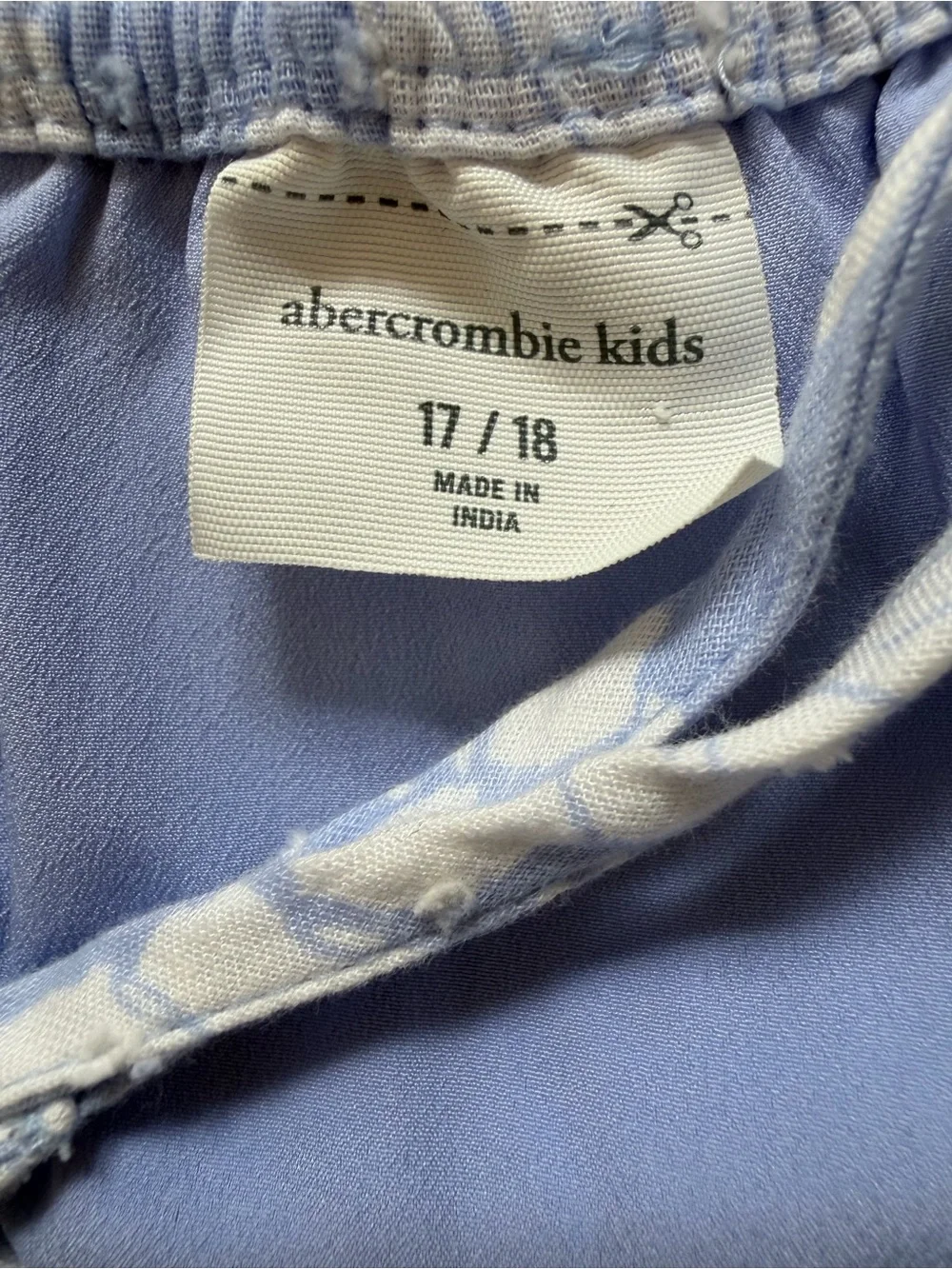 abercrombie kids Light Sleeveless Blue White Floral Midi Dress Lined Summer17/18